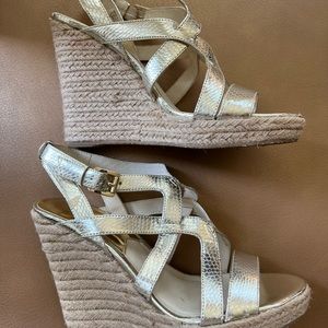 Michael Kors Gold espadrilles size 8